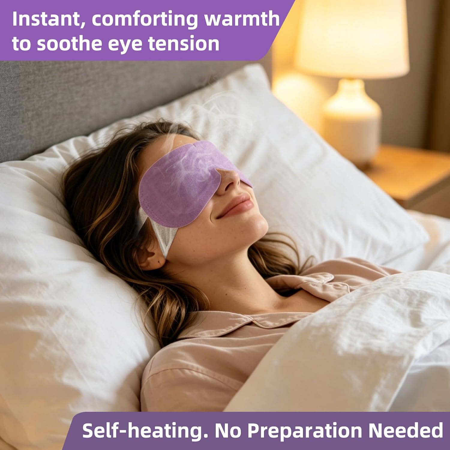 25 Pack Steam Eye Mask for Eyes Relief,Self Heating Heated Eye Mask for Sleep,Warm Compress for Dry Eyes,Disposable Heated Warm Eye Mask for Home,Sleep,Spa,Travel Essentials & Relaxation Gifts