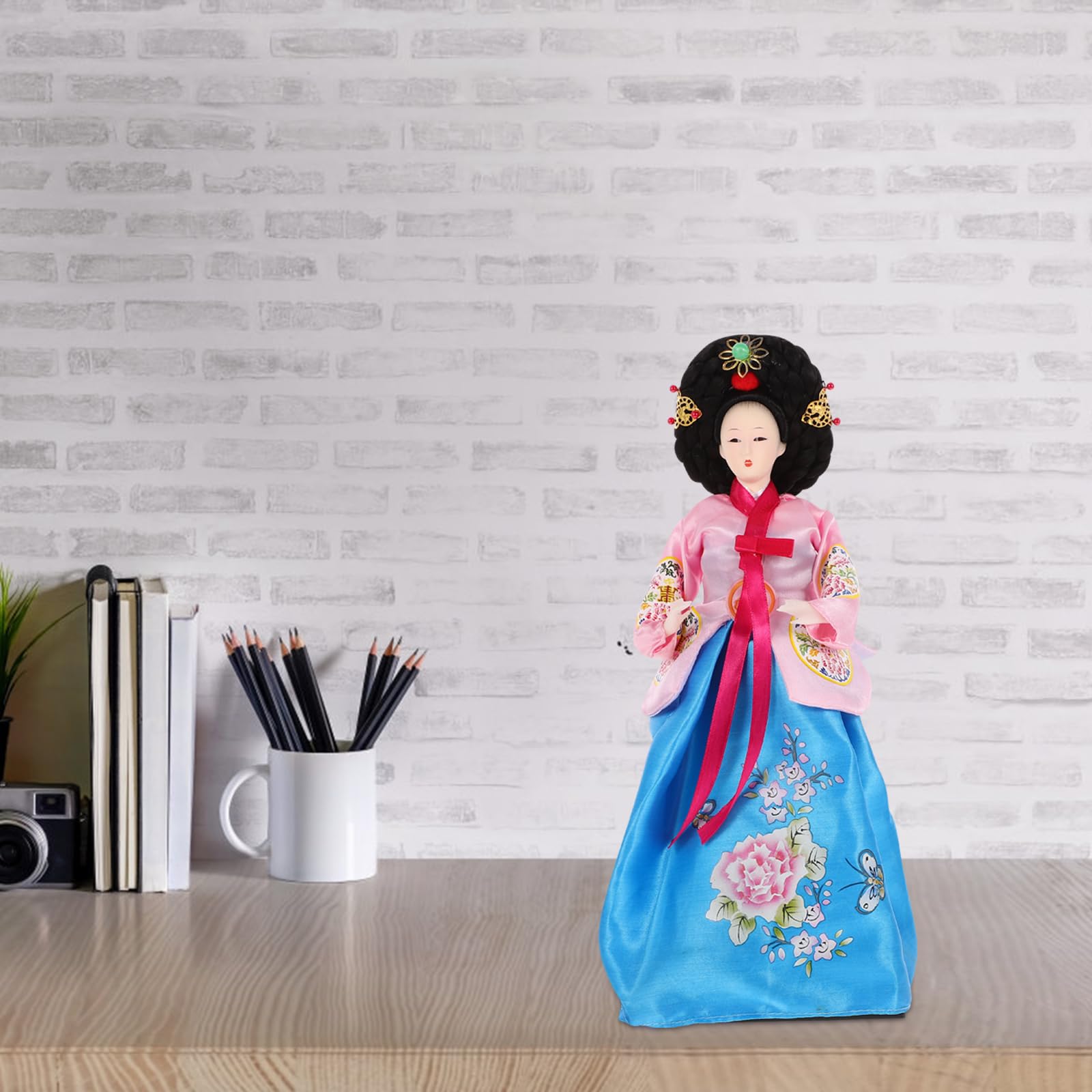 Amazon | Zerodeko 12インチ 韓国韓服人形 置物 ドラム 叩く女性