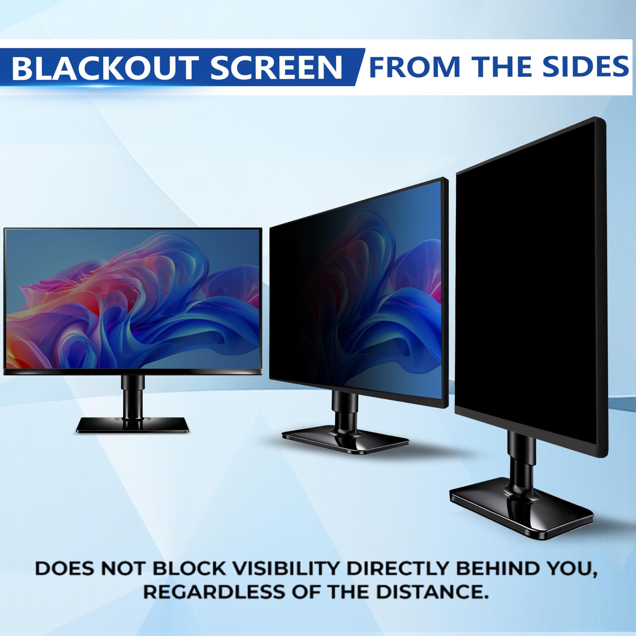 Protector de pantalla de 27 pulgadas para monitor de 16:9 (59,8 x 33,7 cm) | Filtro de privacidad para monitor de ordenador extraíble de 27 pulgadas con protección antideslumbrante y bloque de luz azul
