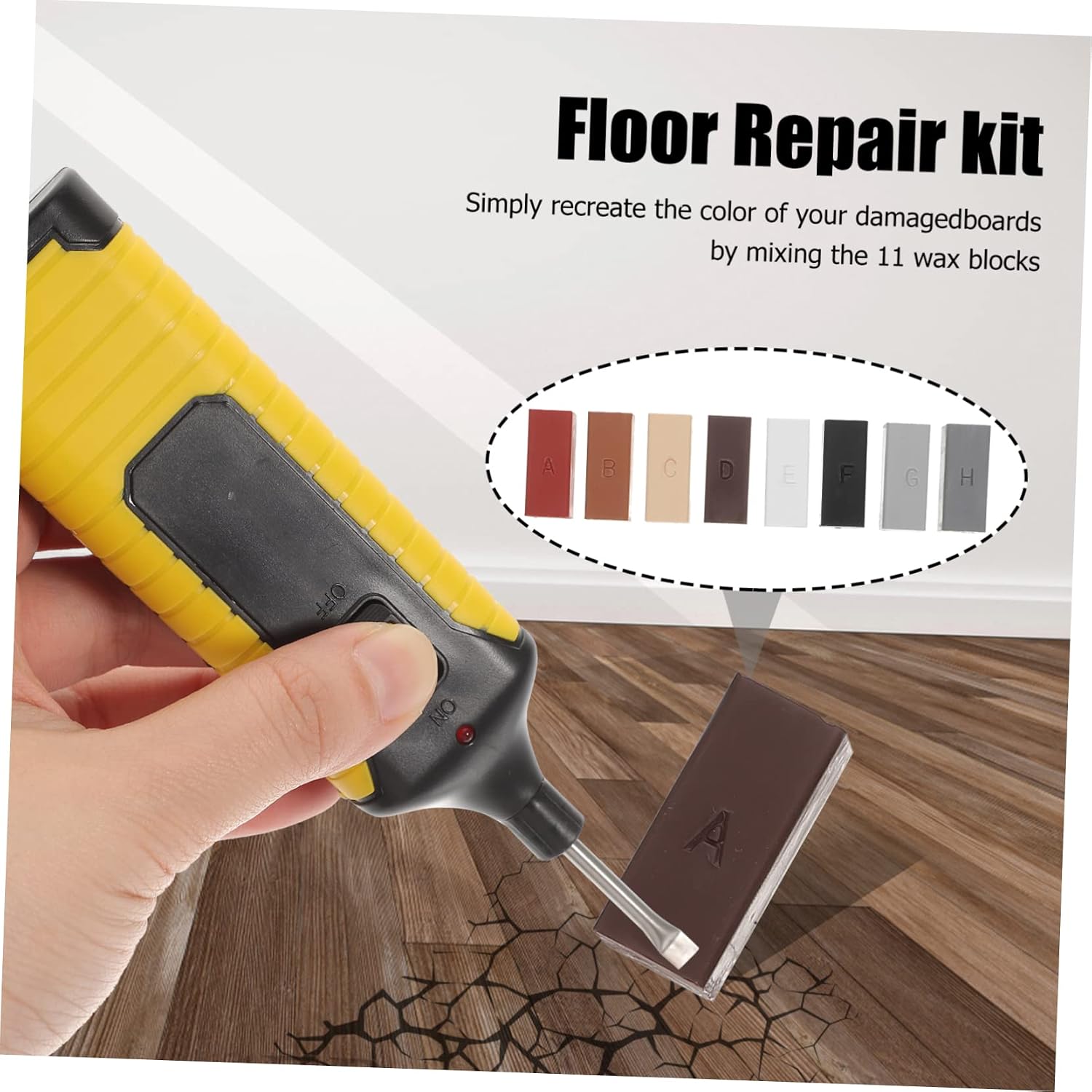 1Set Wood Floor Scratch Repair Kit Color Restoration for Hardwood Tile and Furniture Scratch Remover for Minor Damage Floors Doors