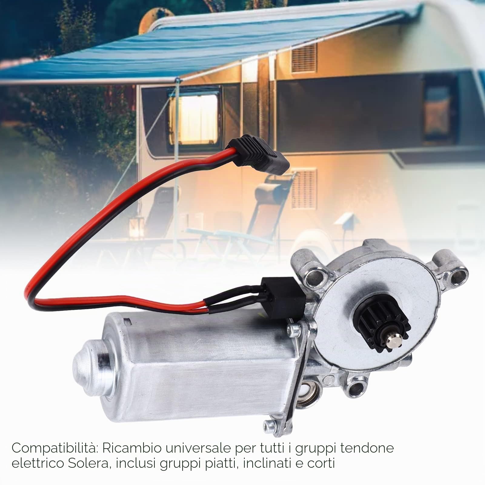 Qiilu Motore per tendalino motorizzato per 373566 266149 Ricambio Universale Antiruggine in Acciaio per Tende Sole RV per Solera