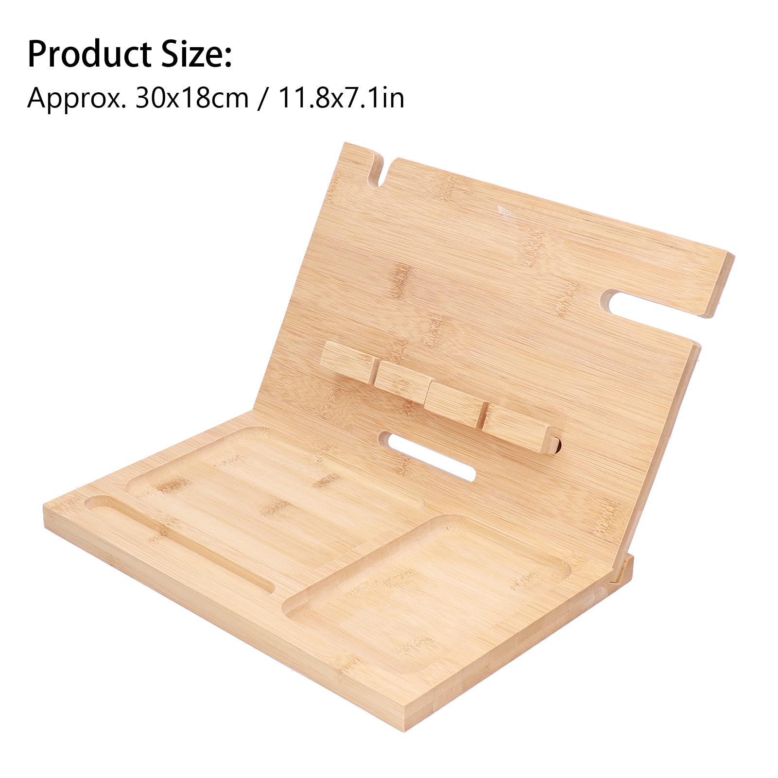 Handy-Ständer aus Bambus, Stauraum-Design für Schreibtisch,