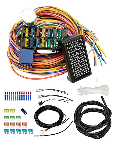 14 Circuit Universal Wiring Harness Fit for Street Muscle Car