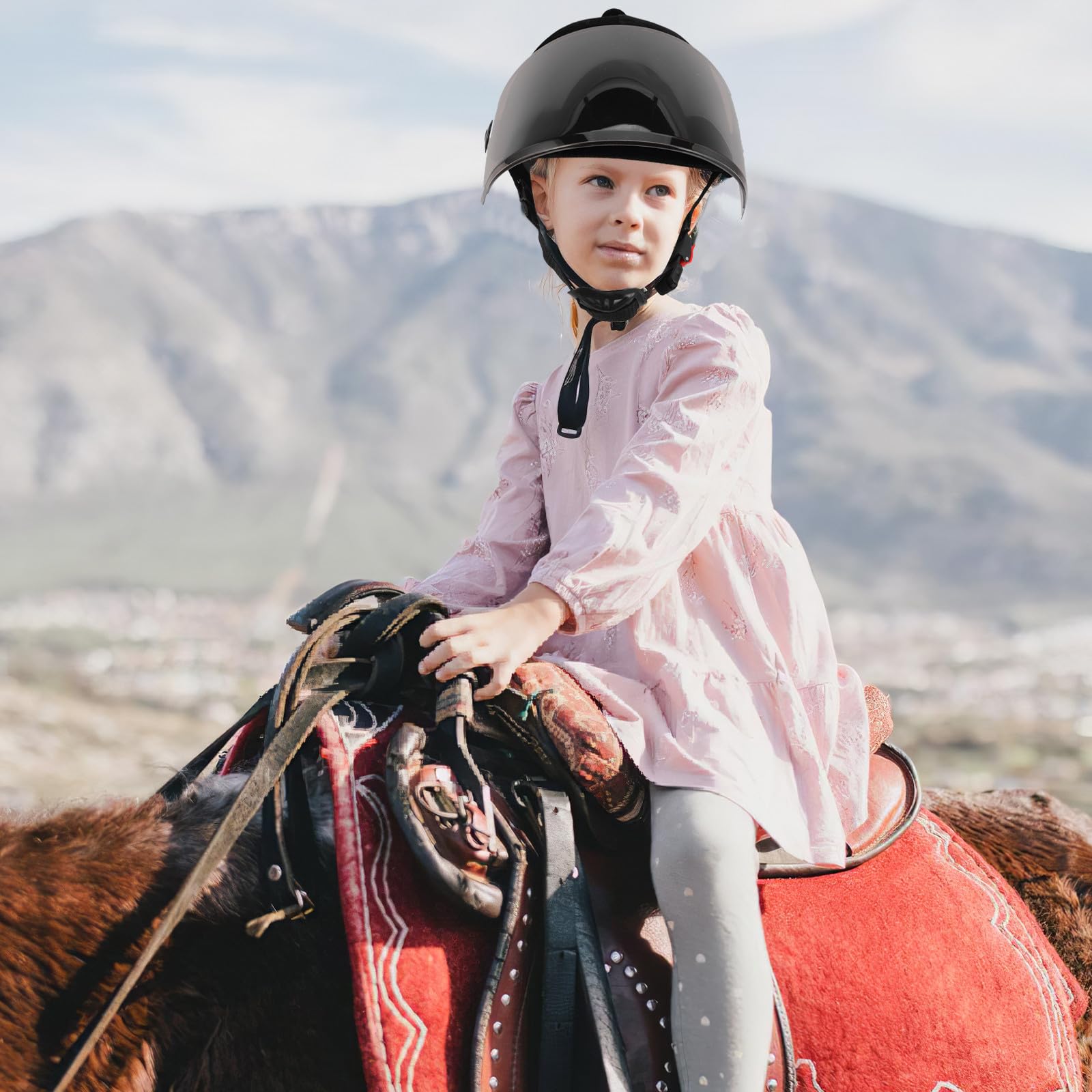 Gatuida Casco da equitazione per bambini - Casco da equitazione per bambini, protezione di sicurezza per e ciclismo