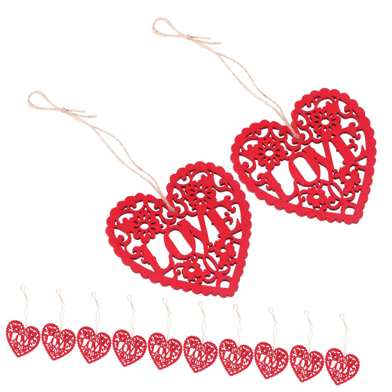 Abaodam 90stücke Holzherzen Dekorationen Für Hochzeiten Valentinstag Bastelprojekte Große Hölzerne Herzscheiben Bemalbar Mit Aufhängung Für Kreative Gestaltung