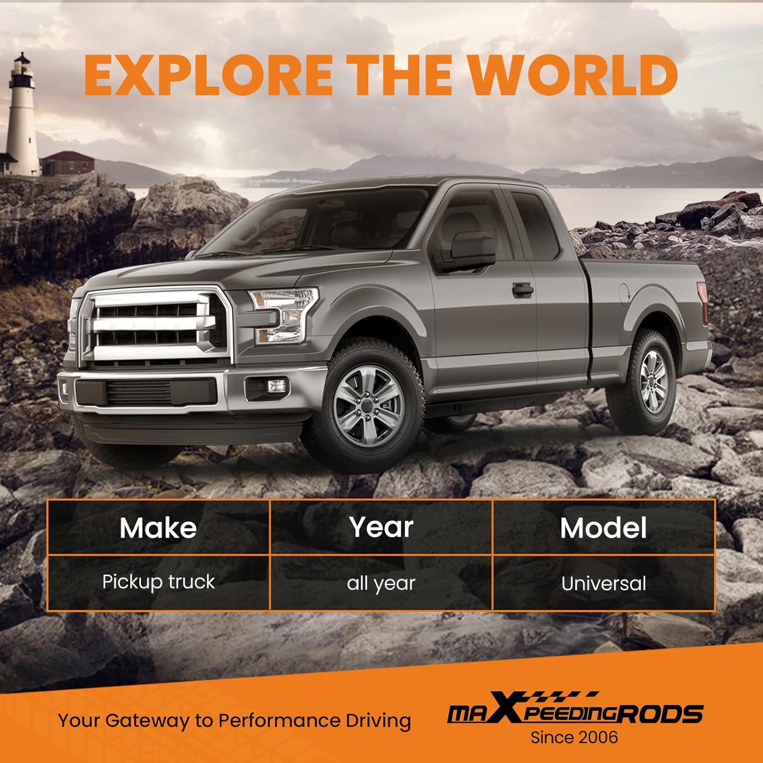 maXpeedingrods Parallel 4 Link Kit W/Panhard Bar, Universal Suspension Links For Trucks Classic Cars Rat Rods Hot Rods, Silver Gray