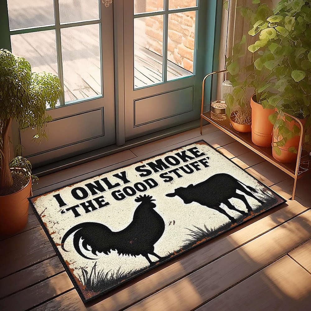 Tapis de cuisine absorbant en mousse à mémoire coq et vache 50 x 80