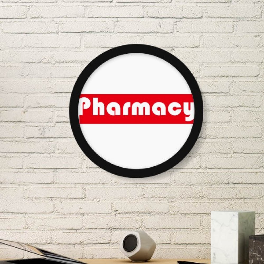 Cadeaux de major pharmacie image rouge et cadre rond noir DIYthinker