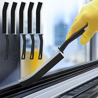 Crevice Cleaning Brush, 5Pcs Hard Bristle Gap Scrub Brush for Bathroom, Kitchen, Tiles and Sink, Multifunctional Household Cleaning Tool(Black)