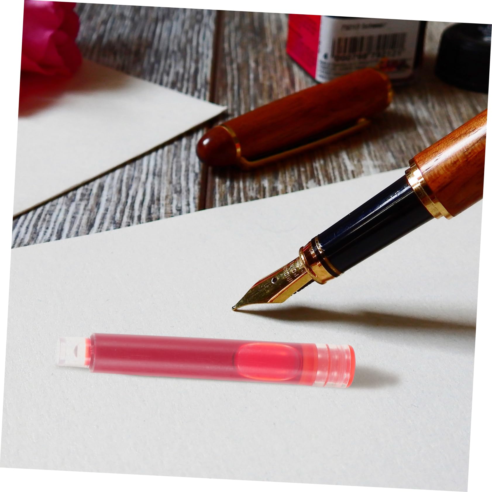 Gadpiparty 4 Ensembles Recharges Pour Stylos Plume Stylos À Encre Effaçable Stylos Effaçables Stylos Rechargeables Stylos À Encre Noire Fournitures De Bureau Fournitures 100 pièces * 4