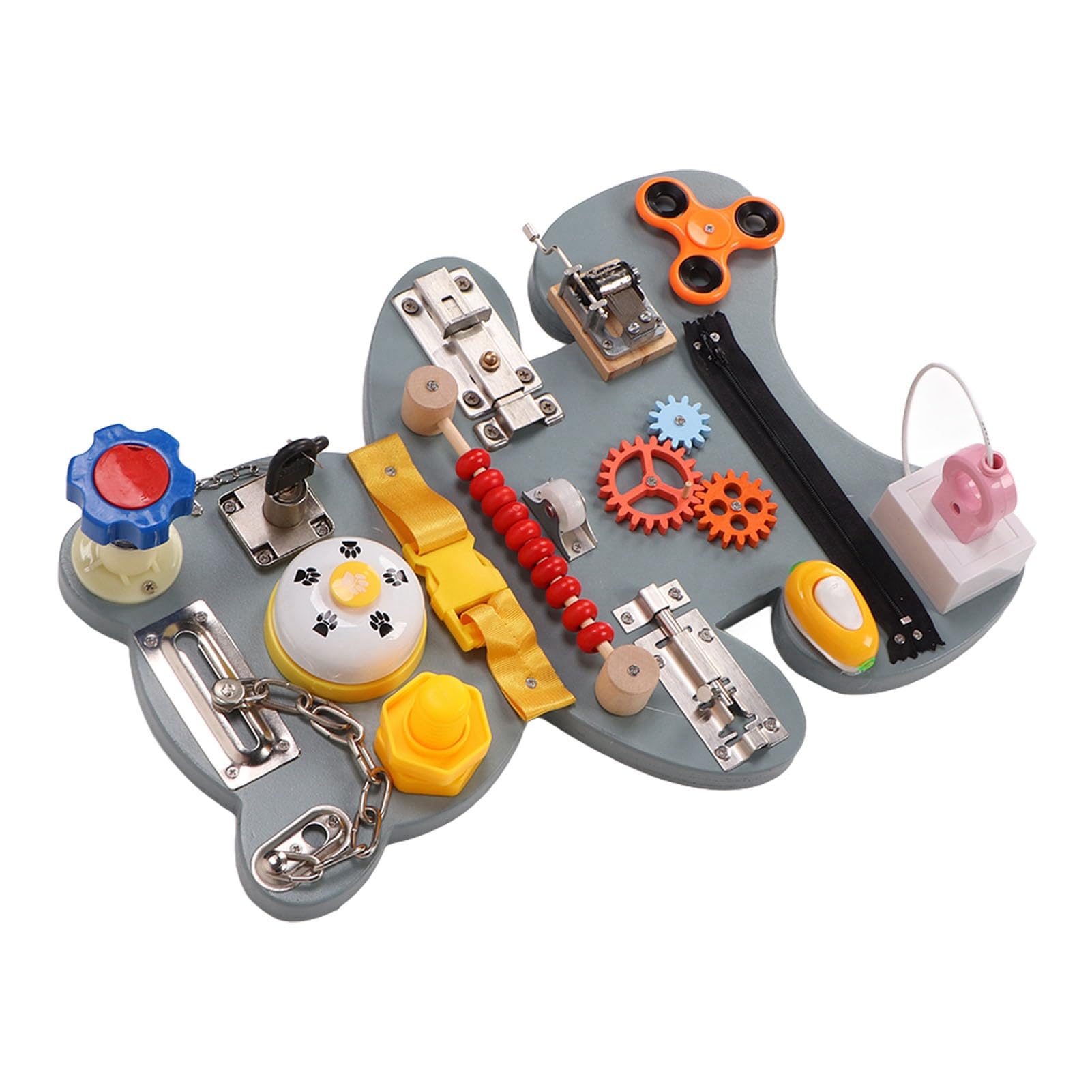 Sonew Tablero Sensorial, Juguete Montessori con Múltiples Actividades para Desarrollar la Motricidad Fina, Tablero Sensorial Táctil para Niños y Niñas de 3, 4 y 5 Años o más.