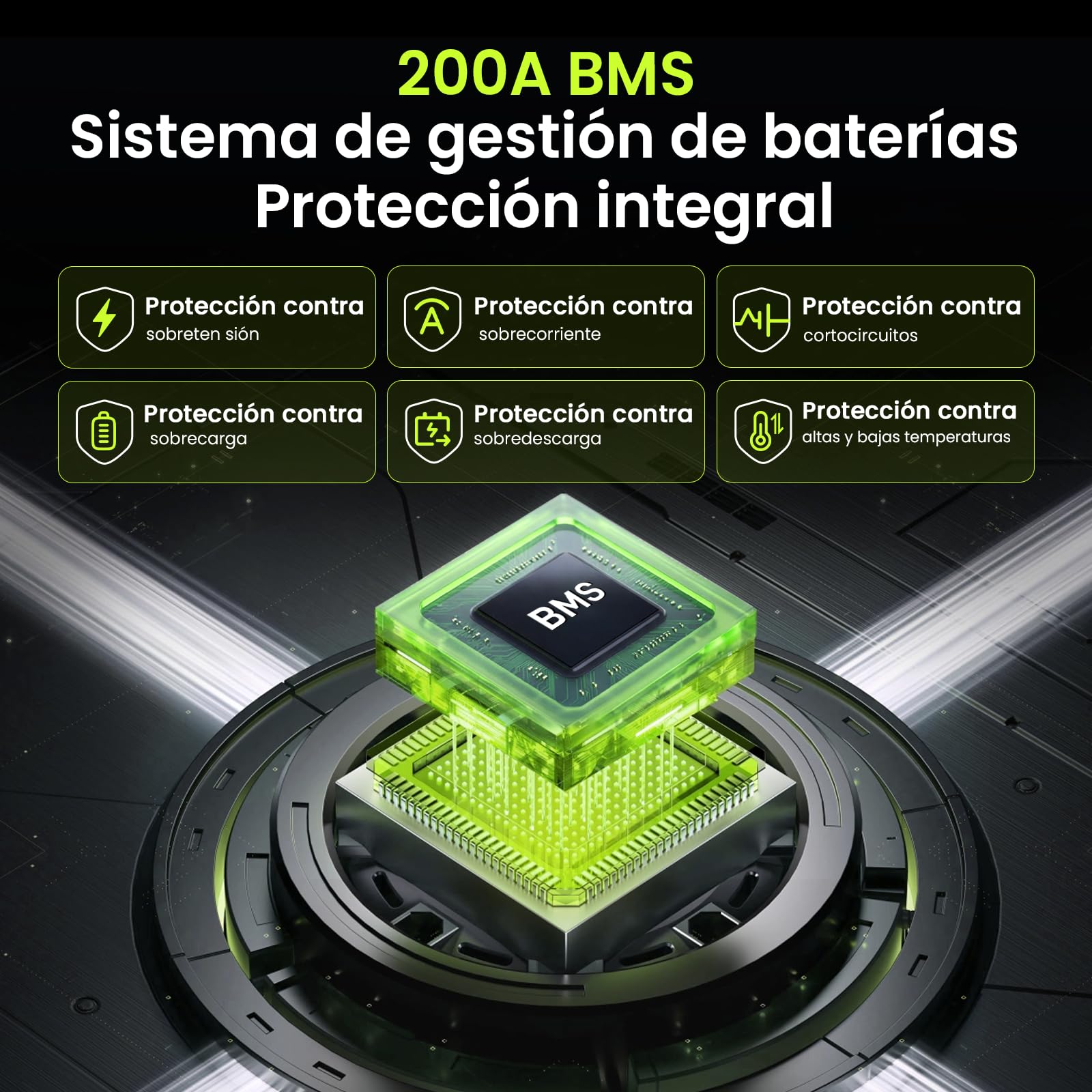 Batería LiFePO4 12V 314Ah de CyperOcean,Batería Solar de Ciclo Profundo con BMS Inteligente de 200A, Ideal para Sistemas Off-Grid, RV y Energía Residencial (4019Wh, Celdas EV Grado A)