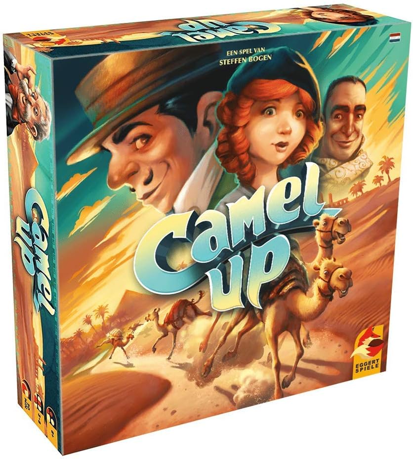Asmodee Camel Up NL - Crazy Camel Race - Board Game - with Fold-Out Palm Tree - for The Whole Family [NL]