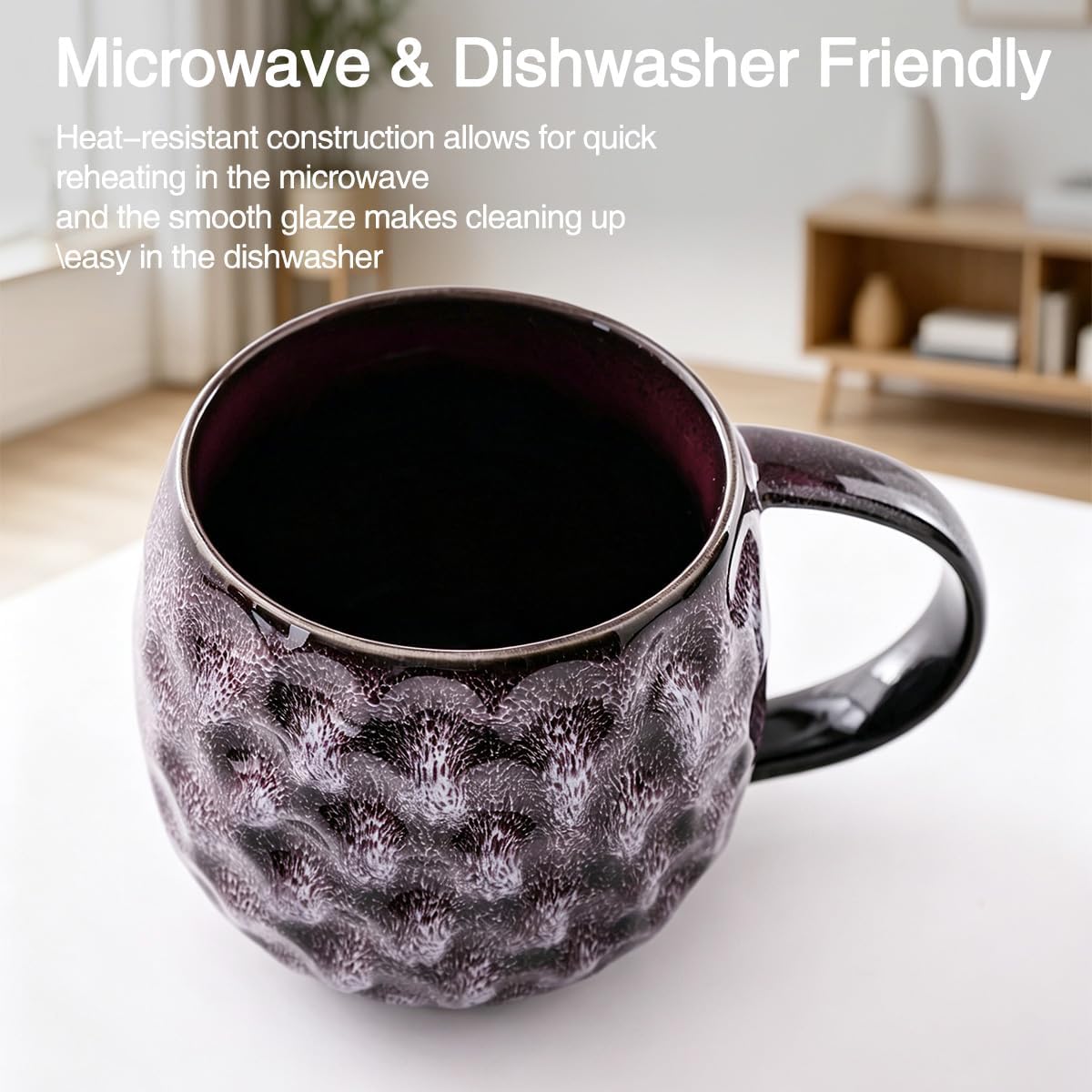 20oz Purple Coffee Mug with Oversized Handle