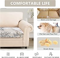 Vista 4 de SearchI Fundas de cojín elásticas impresas para sofá de repuesto, fundas de cojín para silla, protector de asiento de sofá, protector de muebles