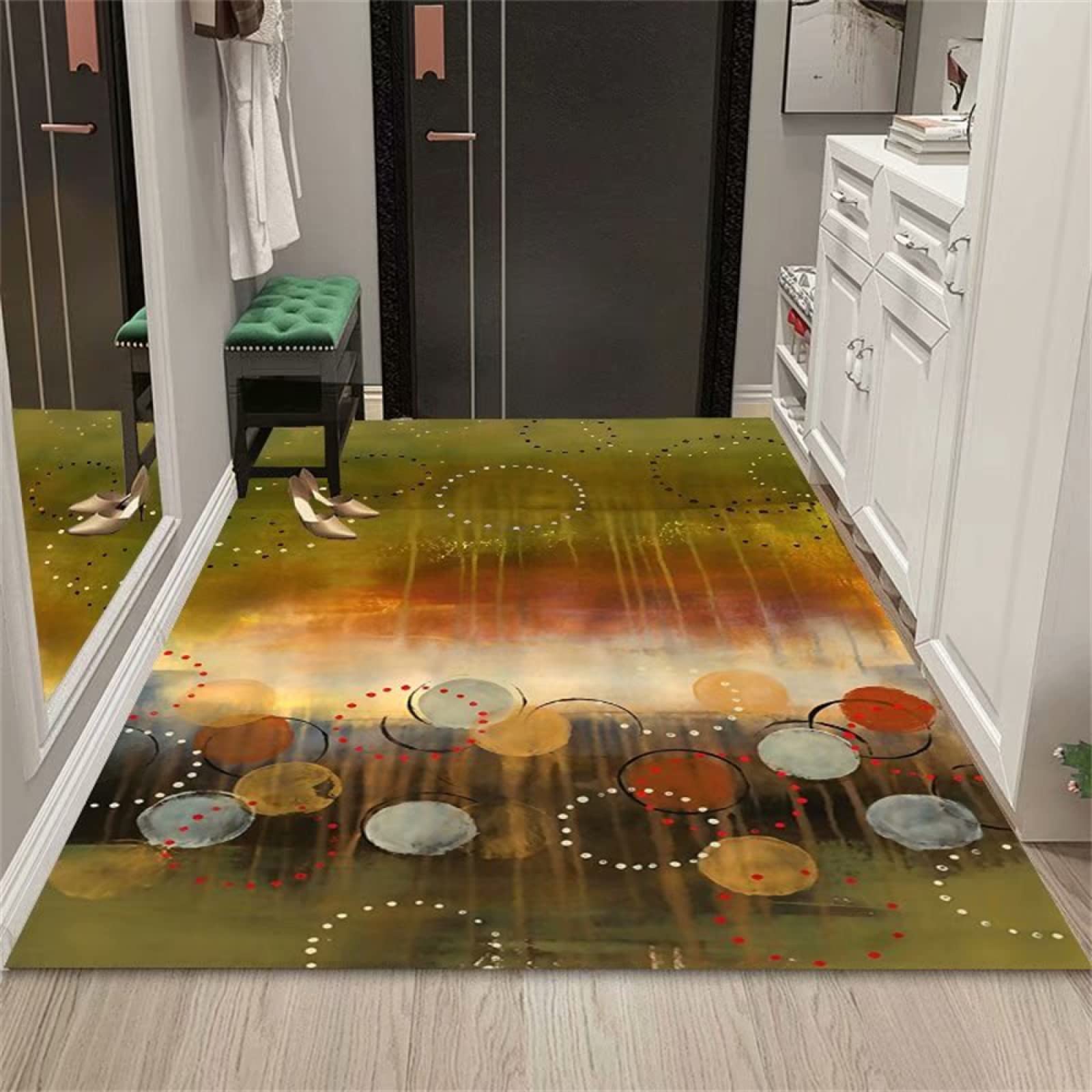 Tapis lavable antidérapant 160x200cm pour éliminer les glissades et les taches du quotidien