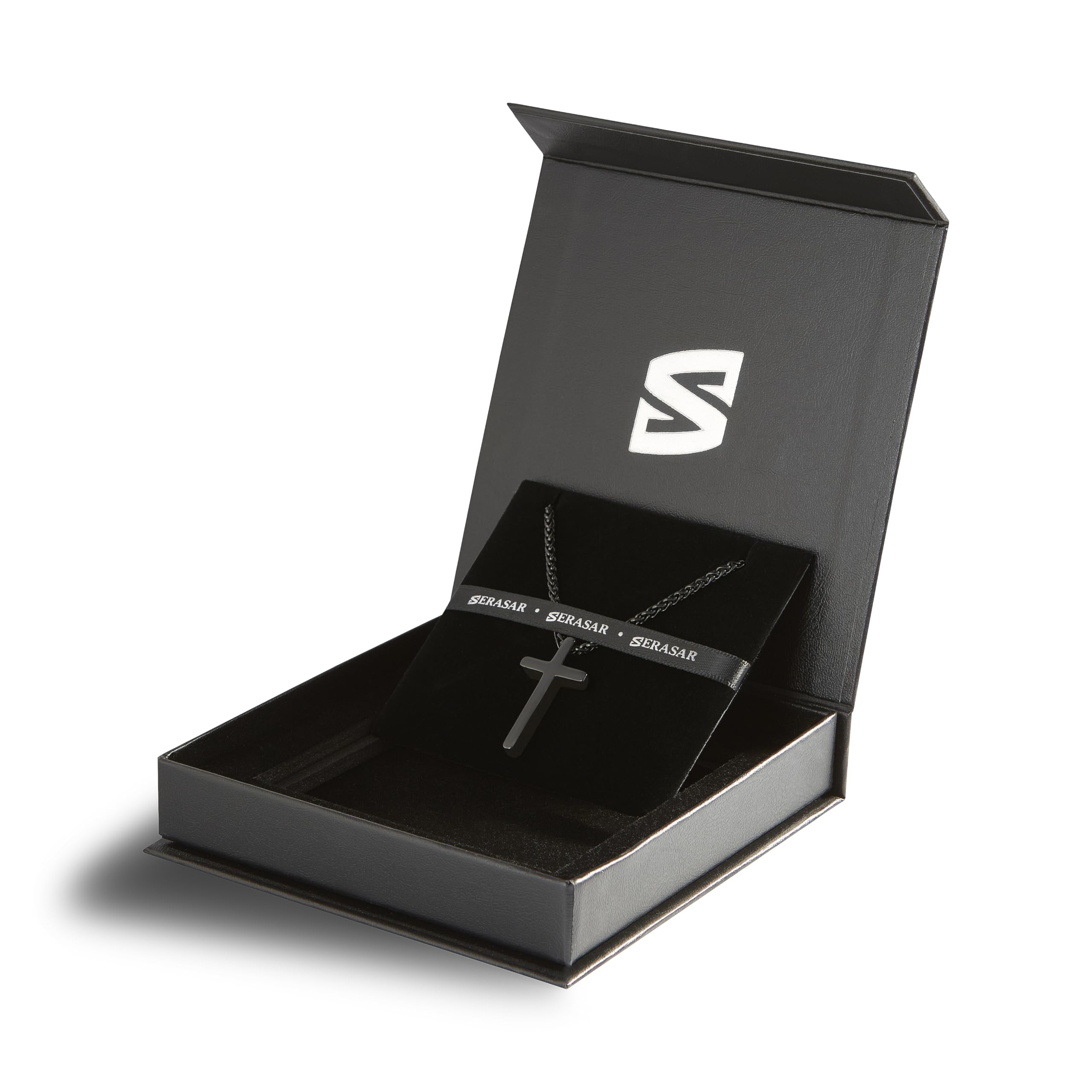 SERASAR Premium Naszyjnik Męski [Lord] | Stal chirurgiczna ze stali nierdzewnej 316L | Wodoodporny | Solidny łańcuch | Bezpieczne zapięcie | Trzy kolory | Pudełko na biżuterię w zestawie