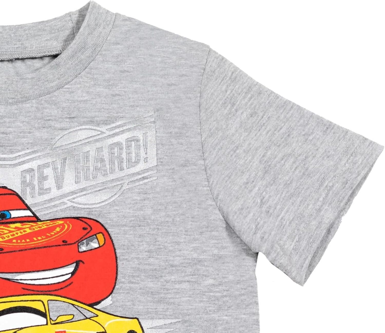 Miniatura 6 de Disney Mickey Mouse Pixar Toy Story Winnie The Pooh Pixar Cars Lion Guard - Paquete de 2 camisetas para niños pequeños, GrisBlanco