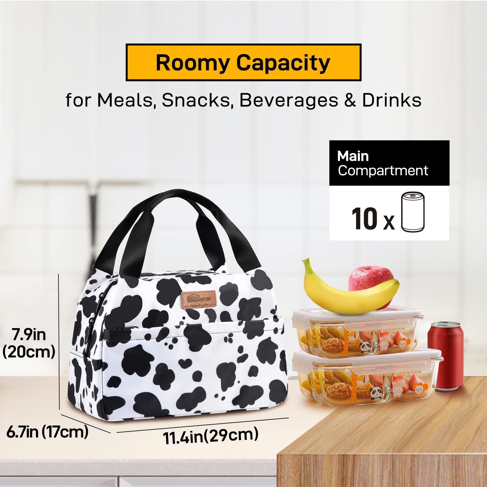 Geïsoleerde Lunchtas voor Vrouwen Mannen Werk Volwassen Cooler Bag Lunch Box Container