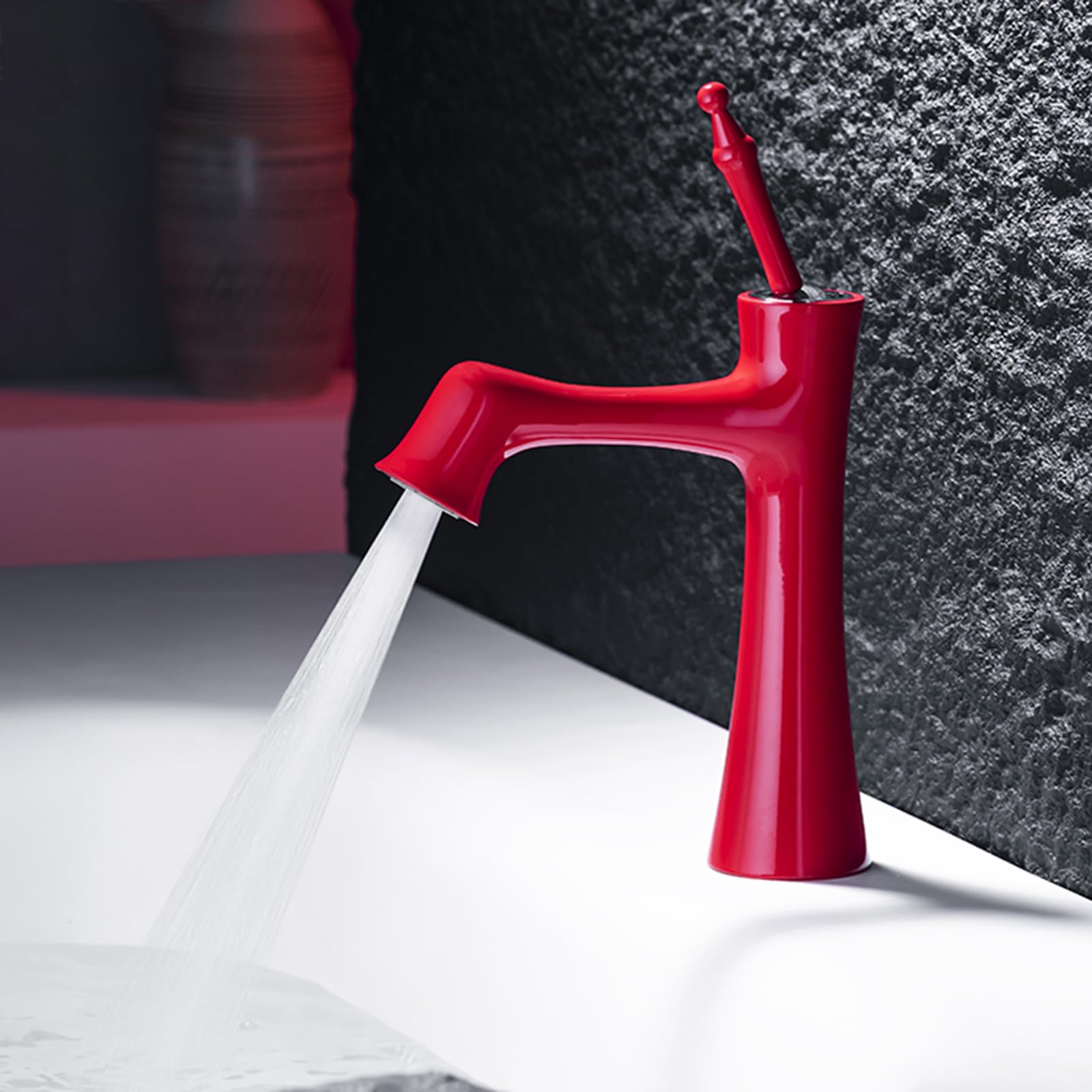 Robinet de lavabo chaud et froid à 2 modes de jet avec poignée unique en laiton