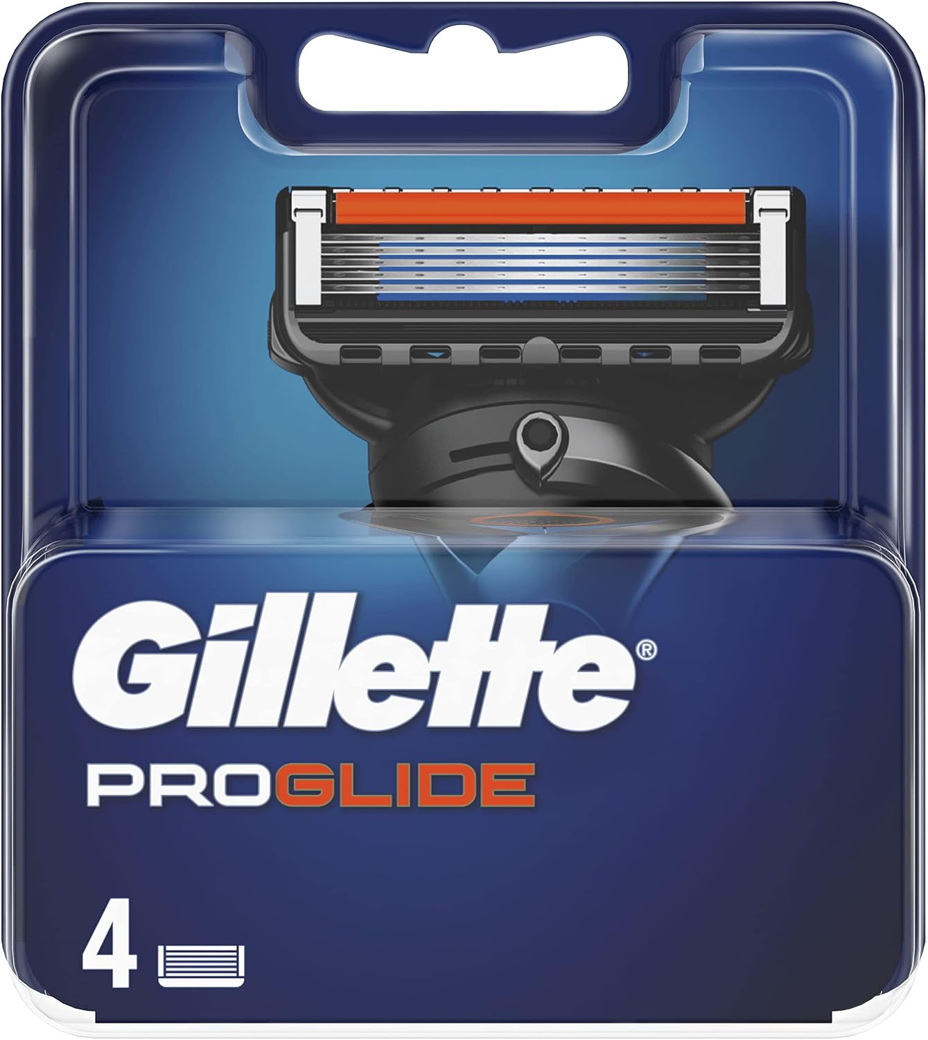 Gillette ProGlide Men’s Razor Blade Refills, 4 Count, With 5 Anti-Friction Blades For A Close, Long-Lasting Shave