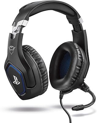 GXTrust 488 Forze Cuffie PS4 e PS5 con Licenza Ufficiale PlayStation, Over-Ear, 