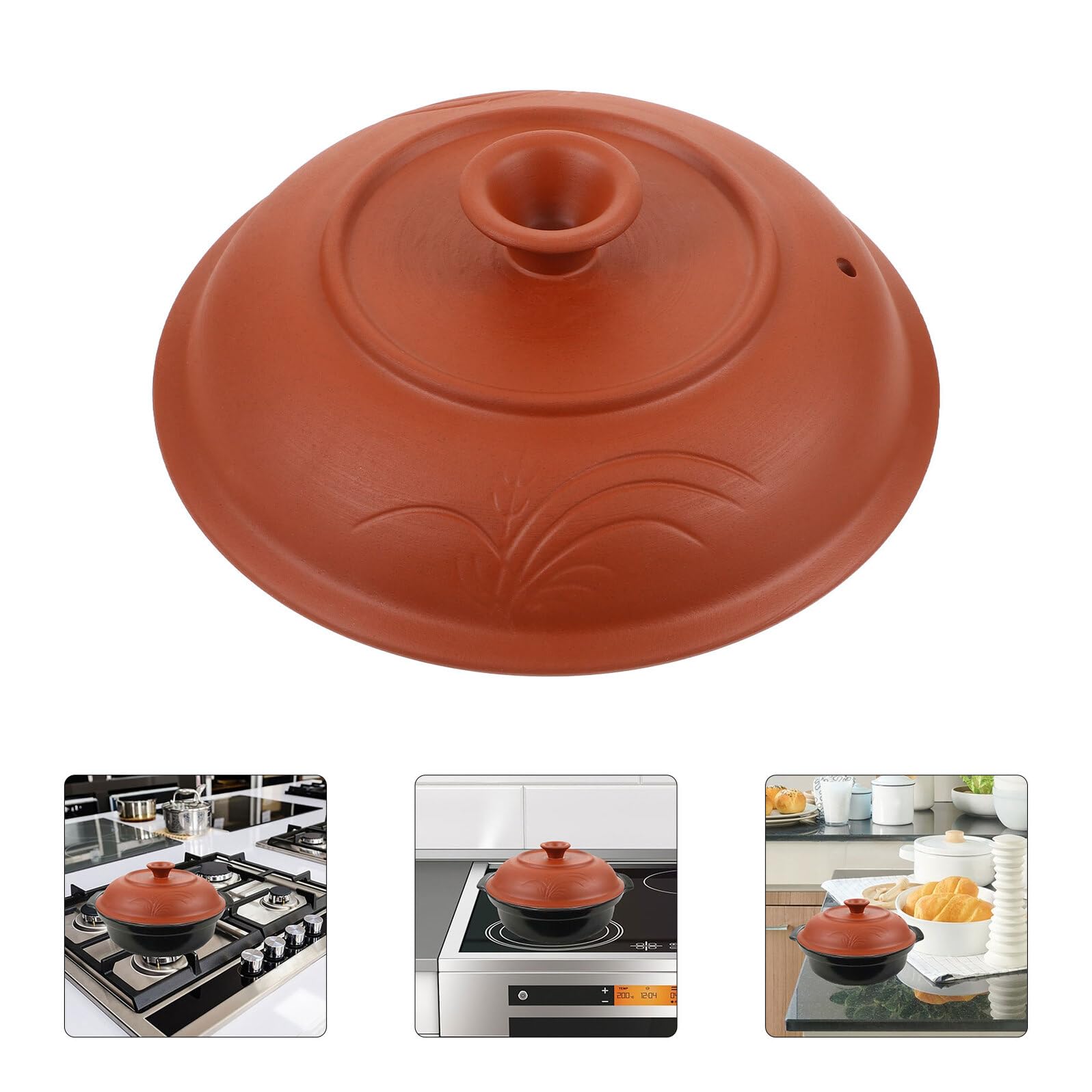ARTIBETTER Coperchio in Ceramica per Pentola da Stufato con Manico Ergonomico e Lisciato Copertura per Pentole da Zuppa e Stufati Resistente e Facile da Pulire Adatto Pentole