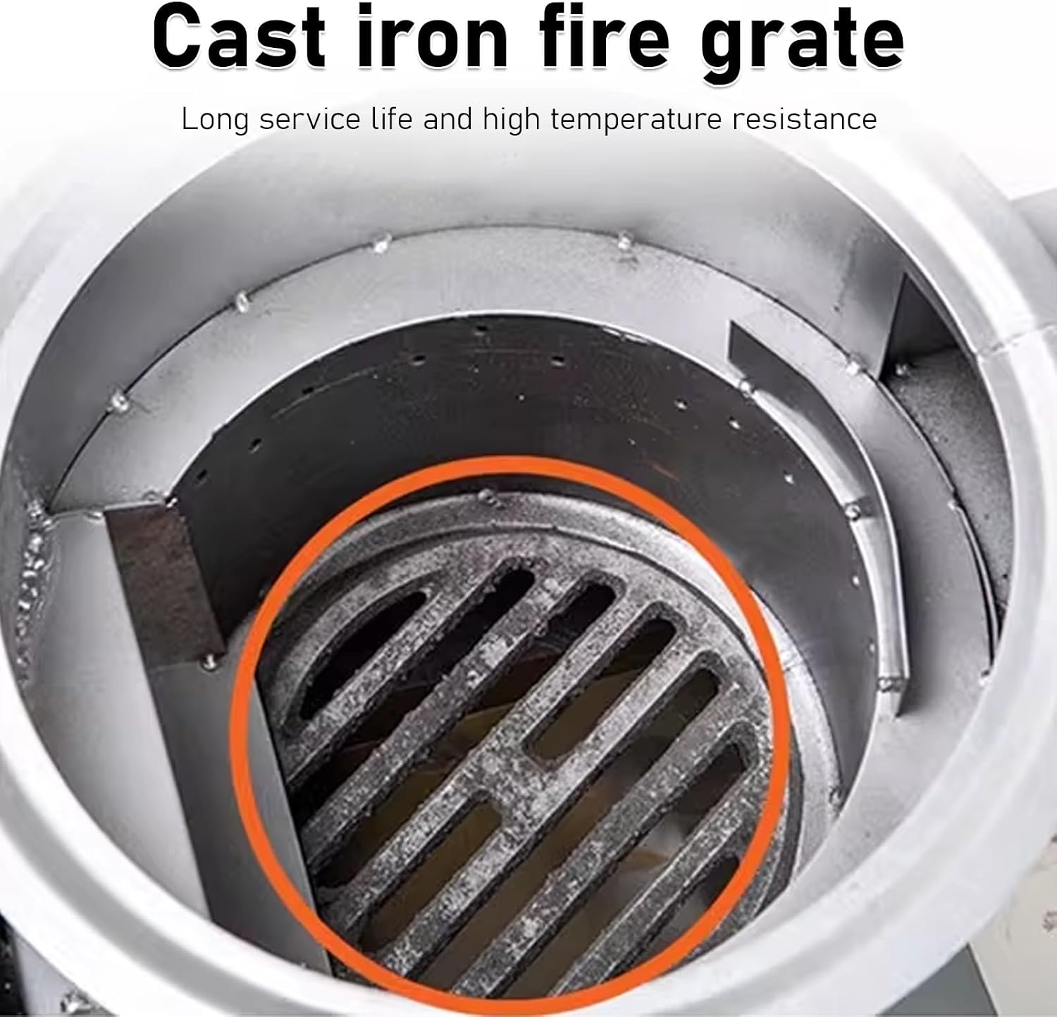 Versatile Heavy-Duty Wood Burning Stove with 2 Cooking Rings, Steel Outdoor Stove for Camping, Cabin Kitchen, Backyard, Emergency(Stove+2 pipe)
