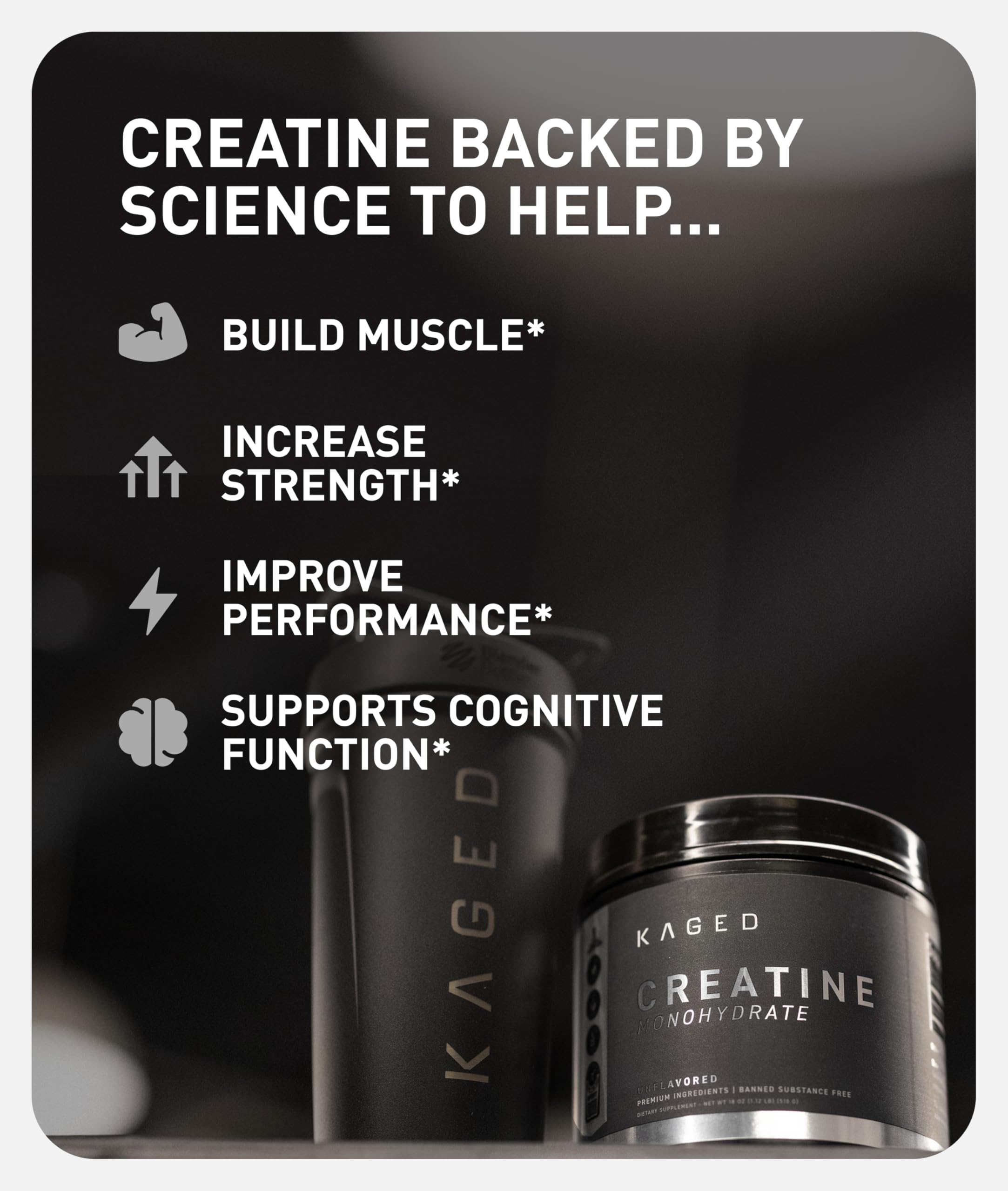 Kaged Creatine Monohydrate Micronized Powder | Unflavored | 100 Servings — Amazon image 3