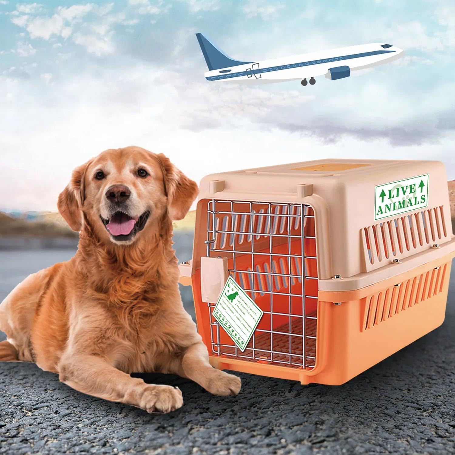 20 x Live Animals Stickers with Arrow for Air Cargo Crate Shipping and Handling Instruction Labels Live Animals