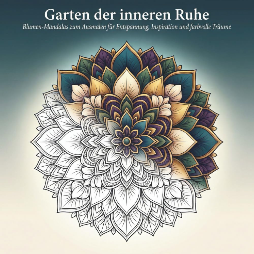 Garten der inneren Ruhe - Blumen-Mandalas zum Ausmalen für Entspannung, Inspiration und farbvolle Träume