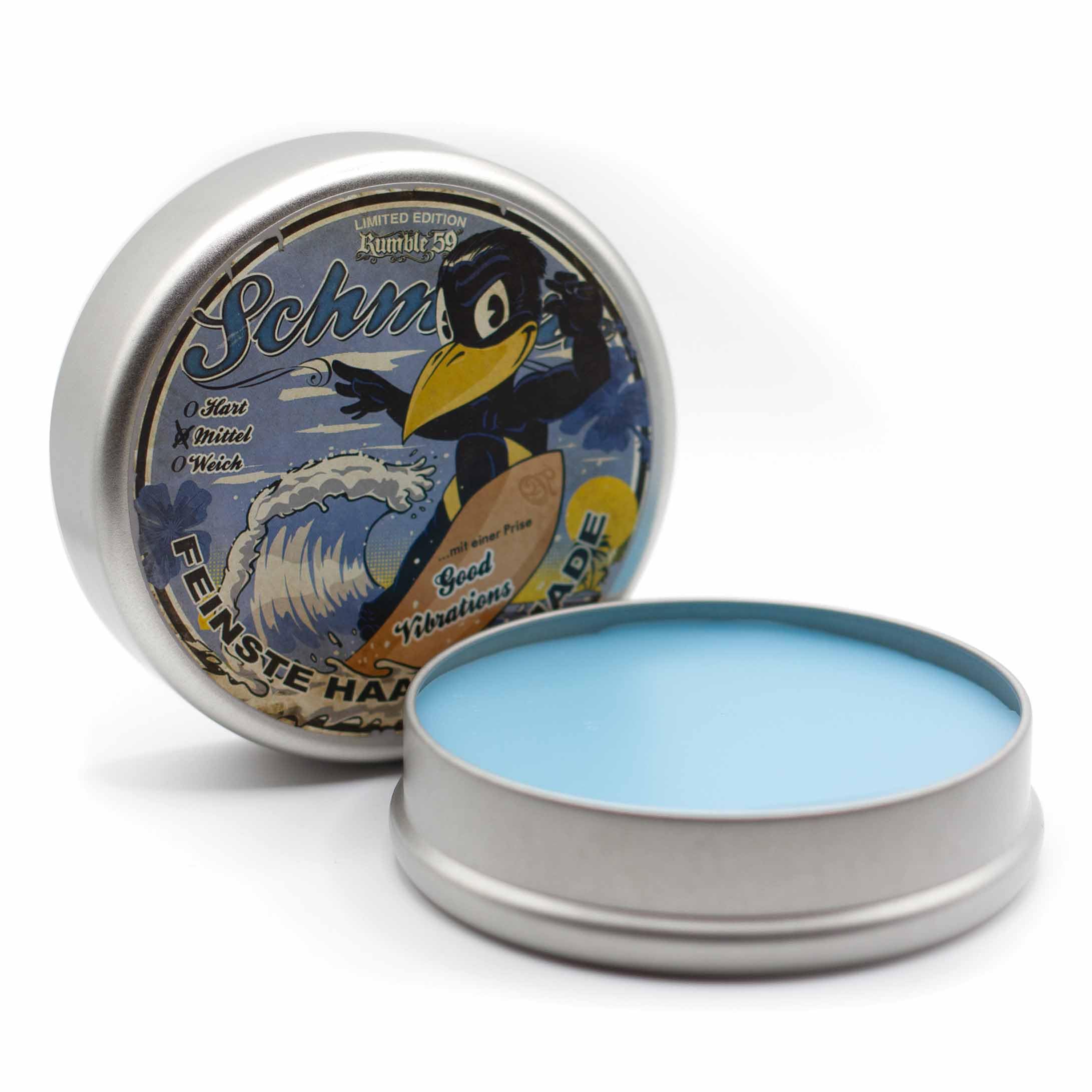 Rumble59 Schmiere Limited Edition – Surfin' Bird – Pomade – Cera per capelli da uomo per capelli medio-forti, cera per capelli da uomo, 140 ml