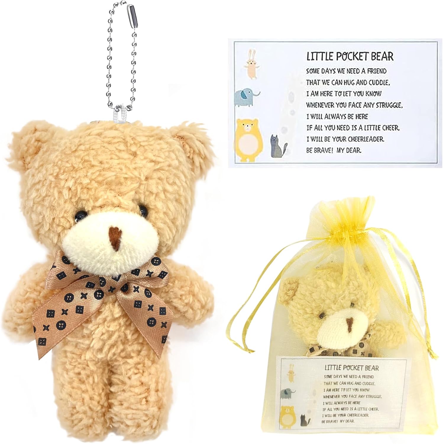 Cosysparks Little Pocket Bear Hug, Mini Pocket Bear Sending You a