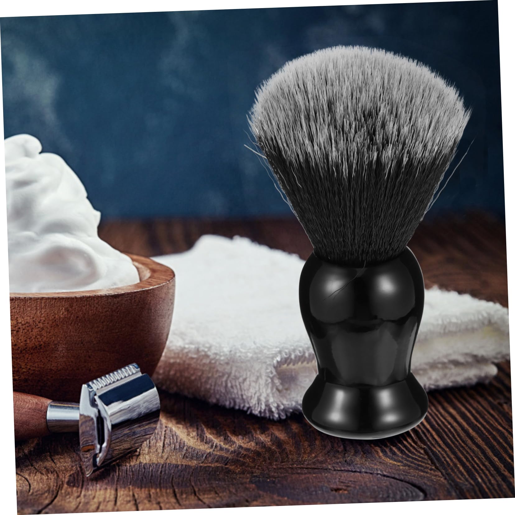 OSOLADY 2pcs Beard Grooming Tool Male Shaving Brush Practical Salon Beard Brush Care Cleaning