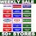 Weekly Sale Ads, Sale Hilites, Shopping List Of All Major Department Stores & Supermarkets (Total Package, NO ADS.)