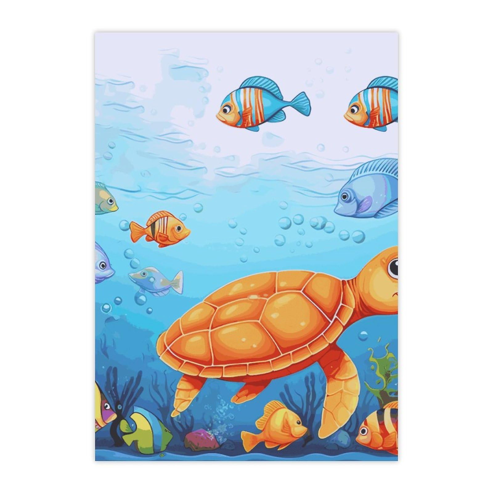 Stickers tortue et poisson imperméables et amusants pour personnaliser vos accessoires