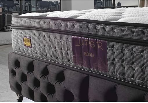 LUPER Roma Couple Wick Full Orthopedic Deluxe Spring Mattress WHITE 160 x 200