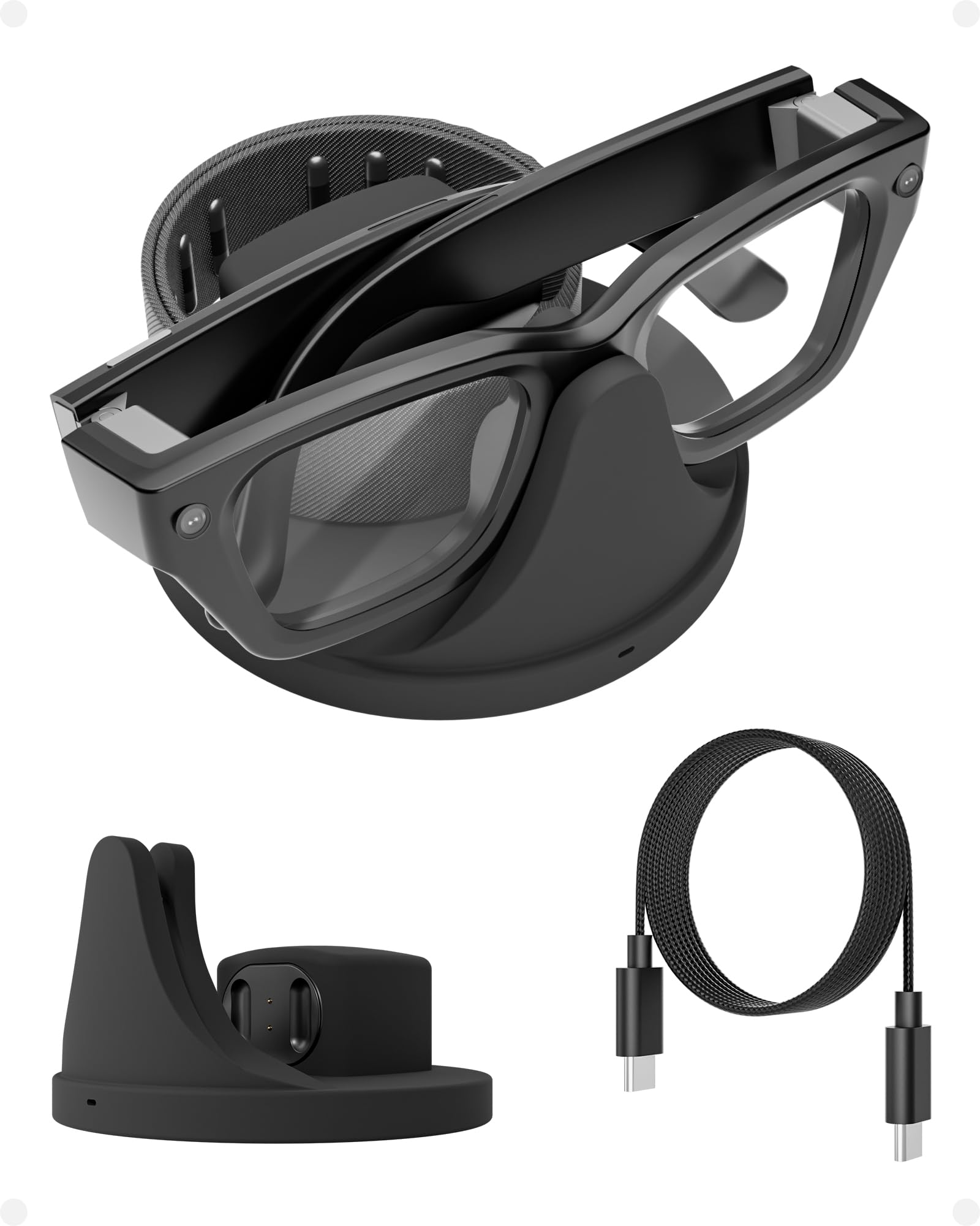 2-in-1 Charging Station for Meta Ray-Ban Display Glasses & Meta Nerve Band, Premium Soft Silicone Desktop Charger Dock with LED Status Indicator, Smart Glasses Accessories-image-26