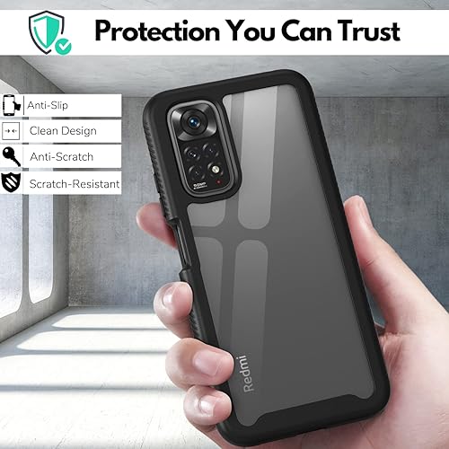 Miniatura 6 de CBUS - Funda de teléfono resistente con protector de pantalla integrado para Xiaomi Redmi Note 11 4G cuerpo completo negro