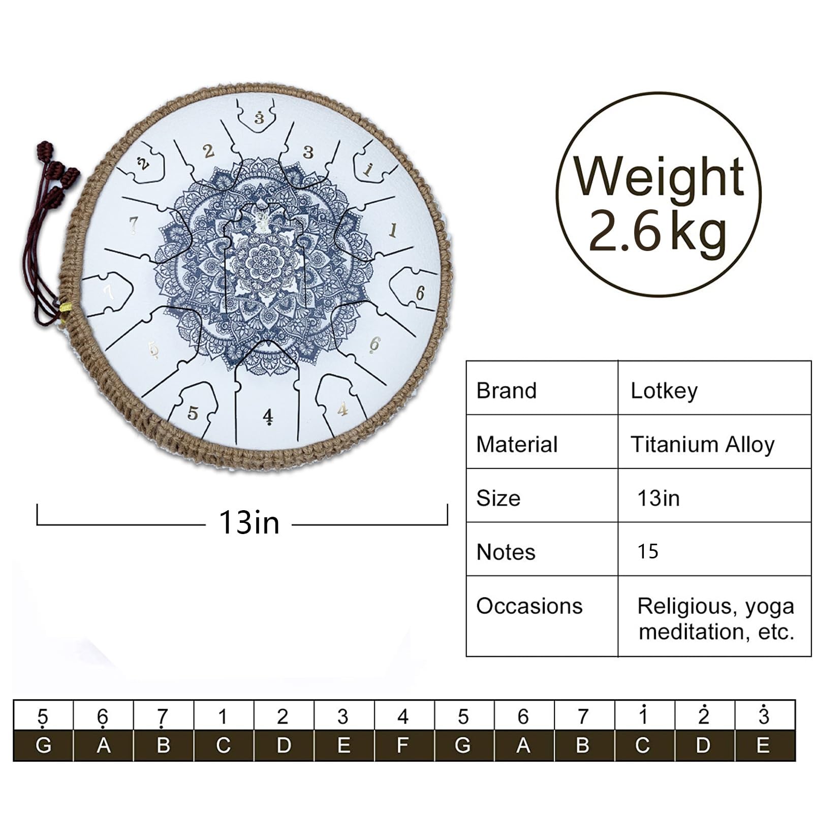 13 Calowy Stalowy BęBen JęZykowy Instrument Perkusyjny Rain Drum Malowany Handpan Dla DorosłYch Dzieci(Red)
