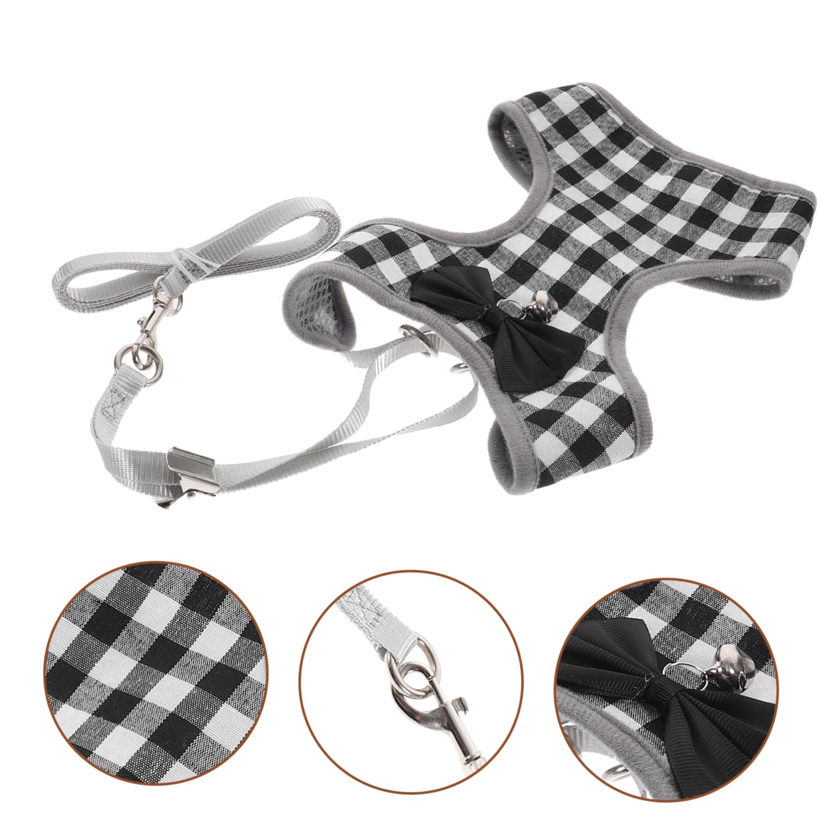 Supvox 5sätze Bunny Kleidung Für Kleine Tiere Atmungsaktives Kaninchenkostüm Und Geschirr Für Besondere Anlässe Süß Und Schwarz