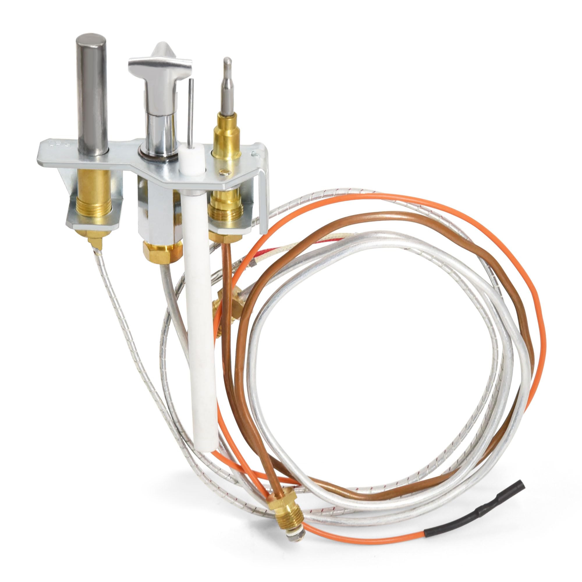 4021-733 Propane Gas Pilot Assembly for Heatilator, Heat-N-Glo Gas Stoves and Fireplaces, 25661 Fireplace Pilot Assembly with Thermocouple Thermopile for Heatilator GNDC30, GNDC33, GNDC36