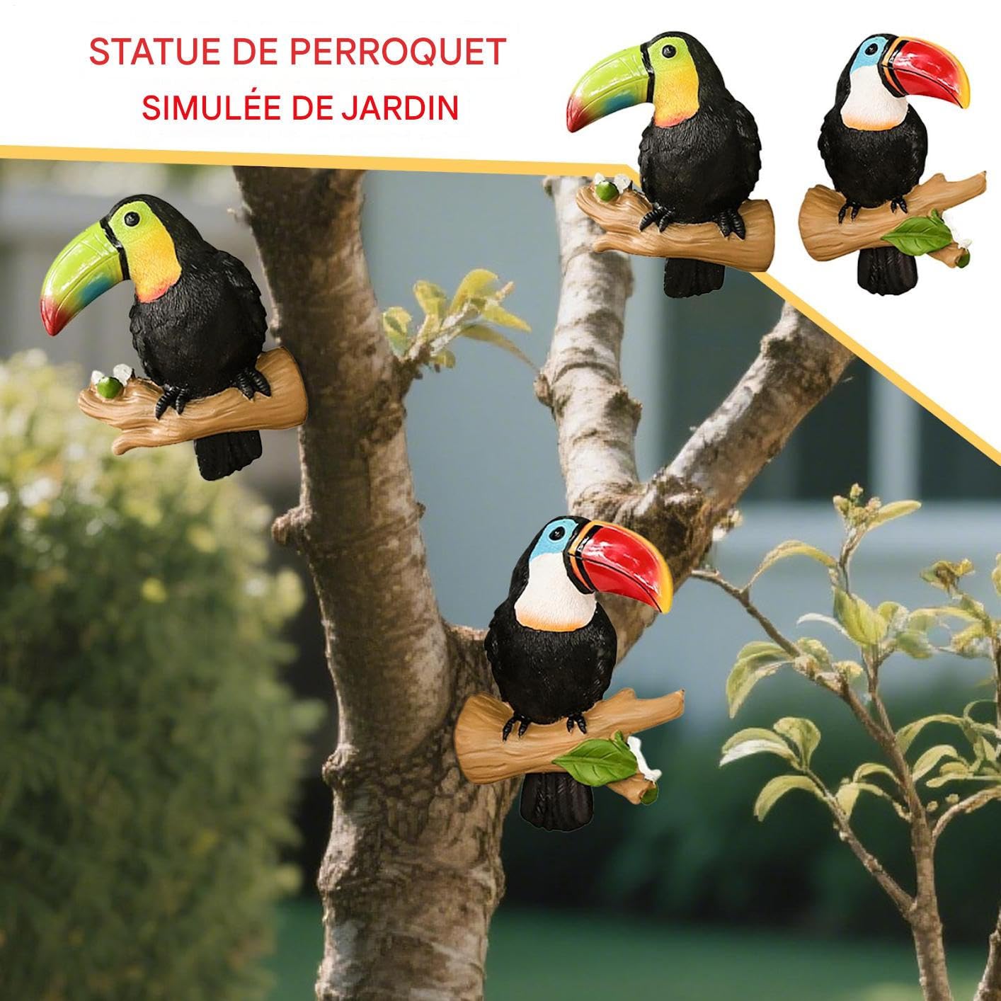 Decorazione Esterno, 2 pezzi, statue di all'aperto per il giardino, scultura di realistica in resina per terrazza giardino sul retro del cortile