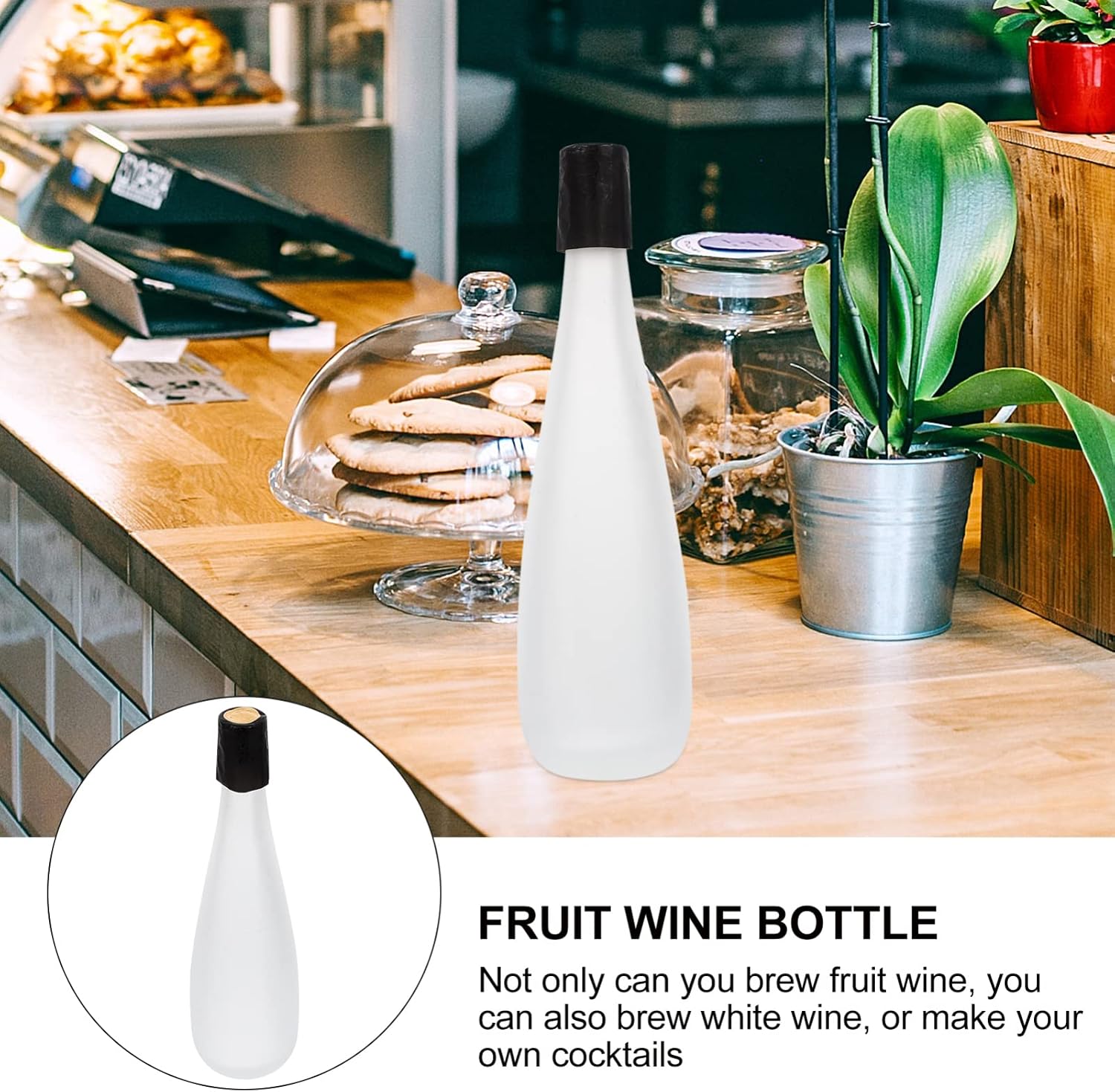 Diy Wine Bottle Storage Frosted White Reusable Empty Bottle Suitable for Parties Camping
