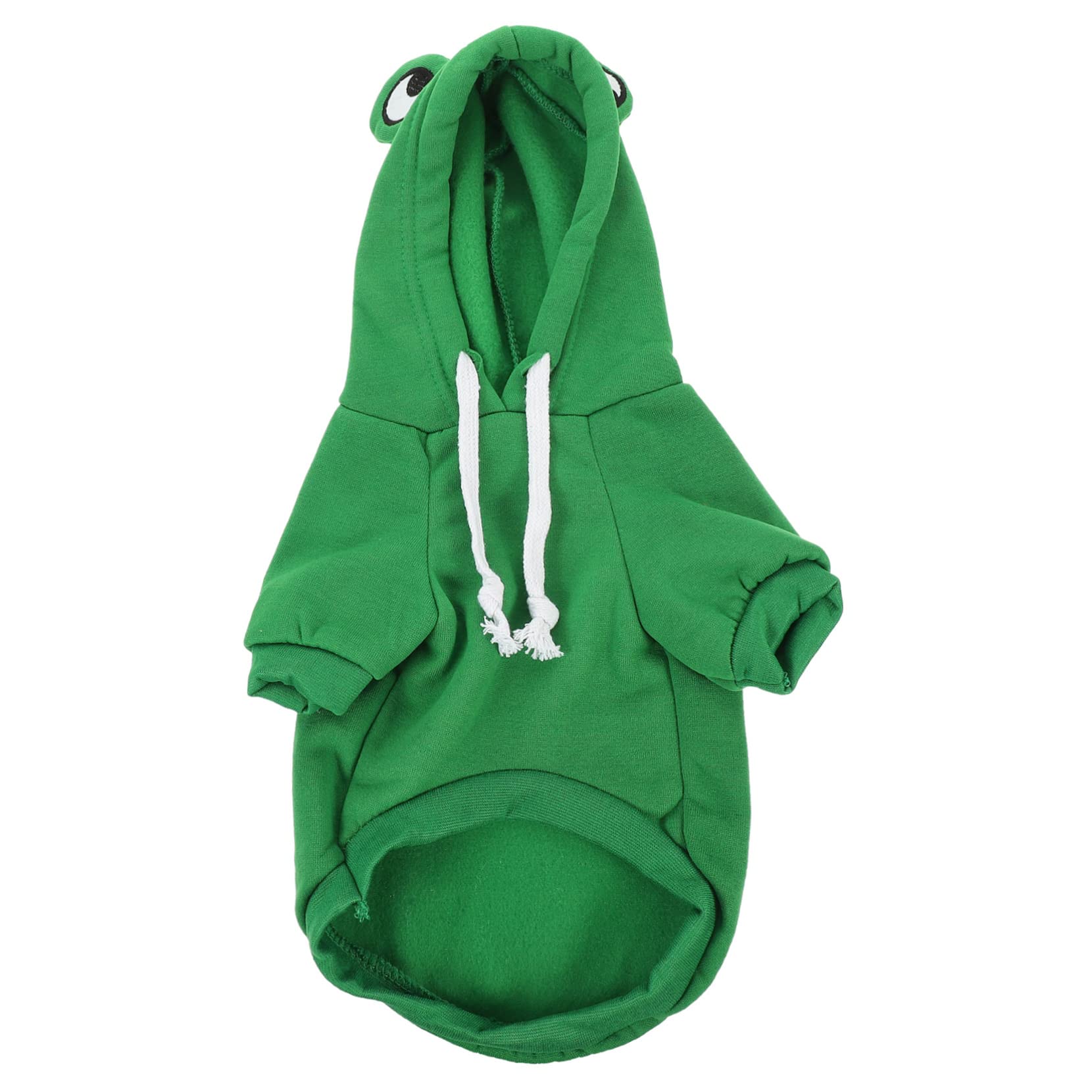 SUPVOX Adorable Dog Hoodie Winter Sweatshirt for Dogs Warm Decorative Pet Clothing Thickened Fleece Pullover for Dogs Cozy Dog Garment Frog Design