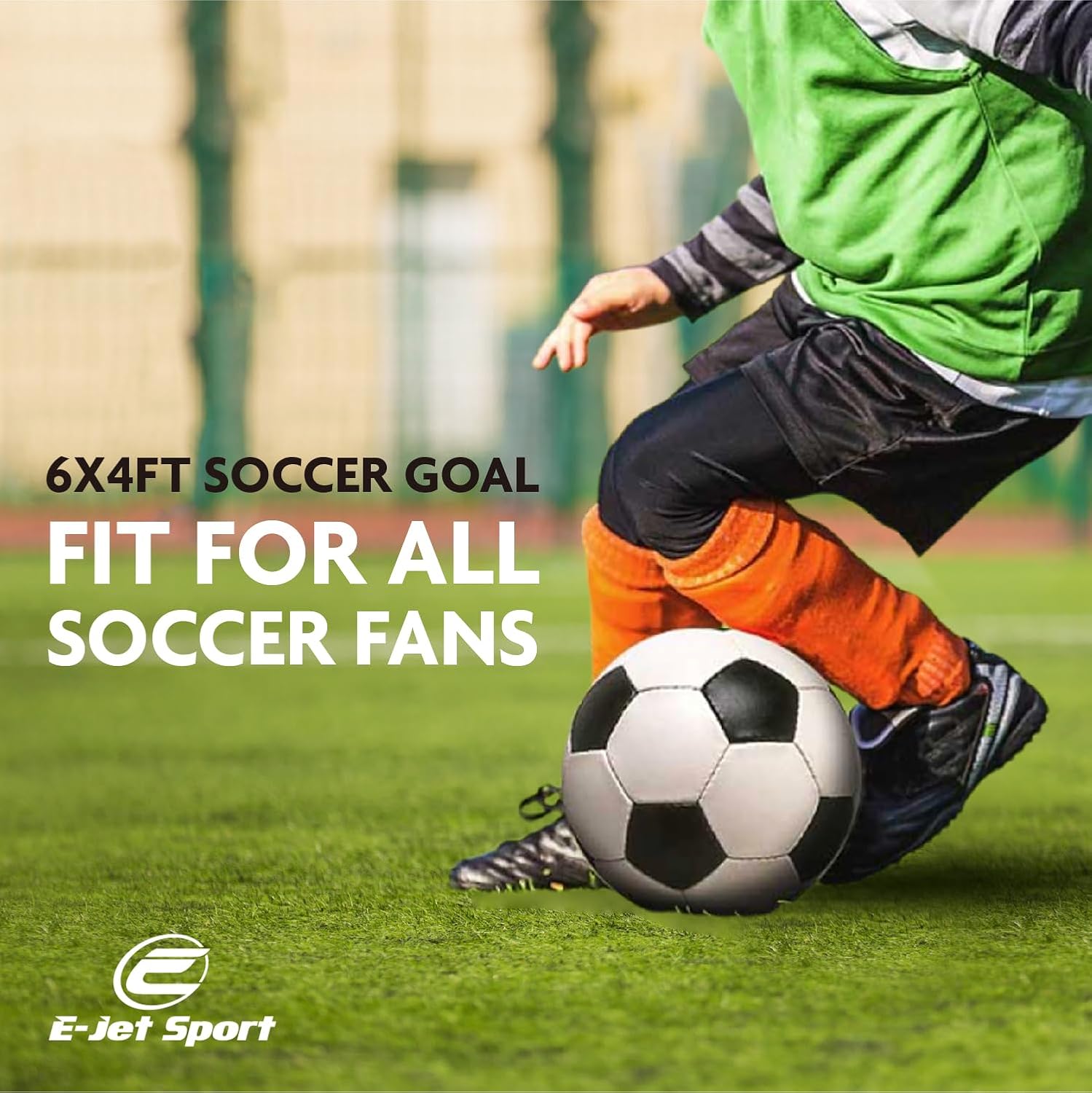 Soccer Goal 6' x 4' Pop-up Soccer Net, Portable & Easy Setup - Football Soccer Gift for Kids Teens Youths & All Ages