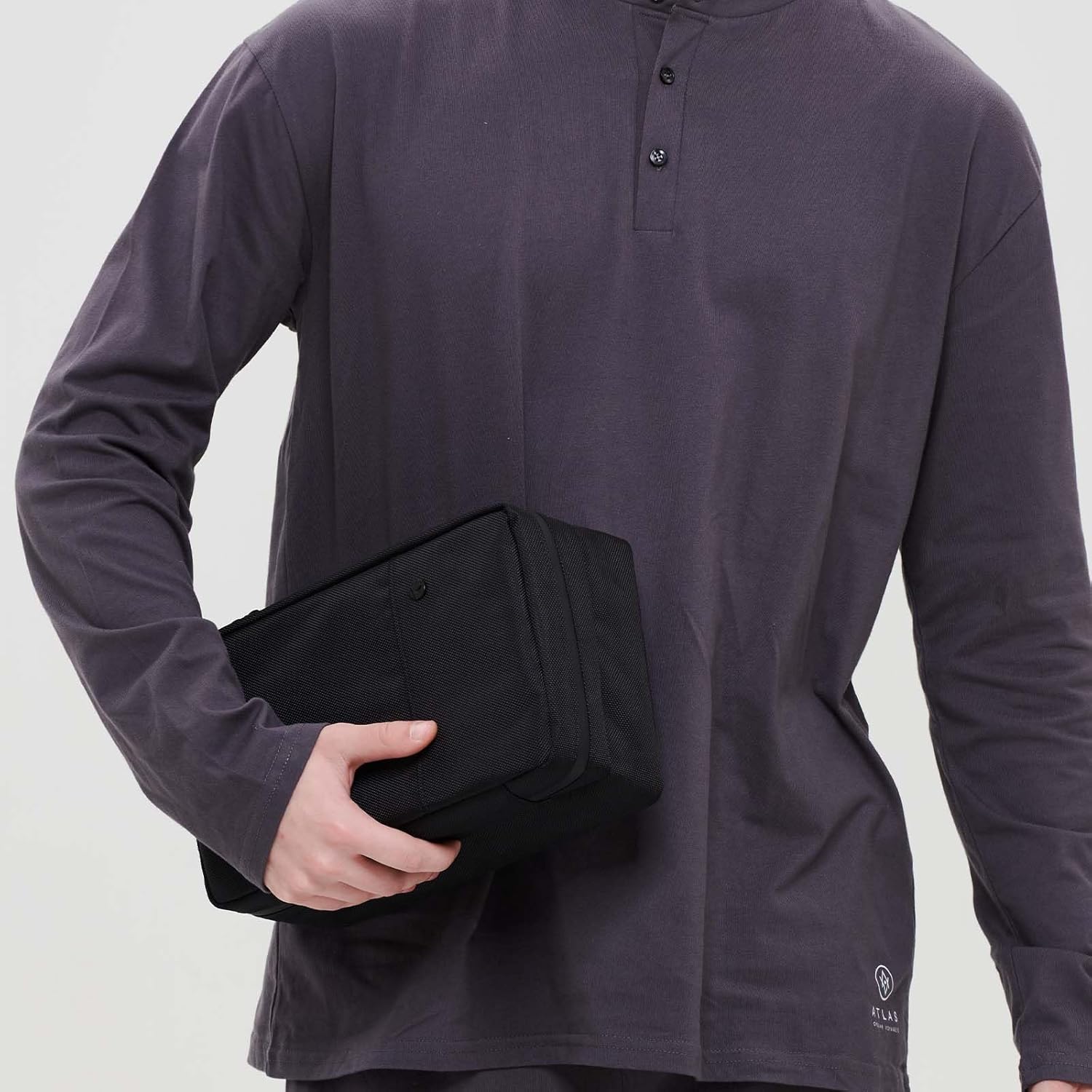 Purevave Large Compact Mens Toiletry Travel Bag Hanging, Mens Dopp Kit for Travel Waterproof, Wash Pouch Black - Image 2