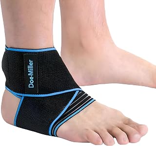 Doc Miller - Ankle Brace for Women & Men, Adjustable Compression Ankle Wrap for Plantar Fasciitis, Achilles Tendon, Sprains | Support for Running, PTTD, Tarsal Tunnel - One Size Fits All
