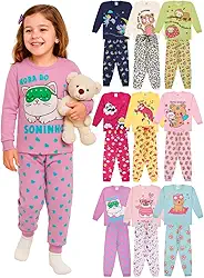 Kit Sortido 4 Peças Pijama Bebê Menina Manga Longa - 2 Conjuntos Pijama Bebê Feminino Algodão