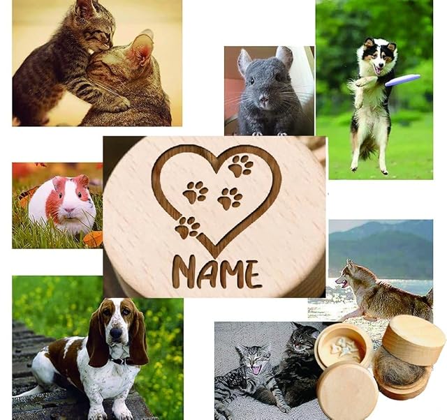 Foto 7 de 7 de Caja De Almacenamiento De Pelo De Mascota Tallada En Madera Con Nombre Personalizado,Caja Conmemorativa…